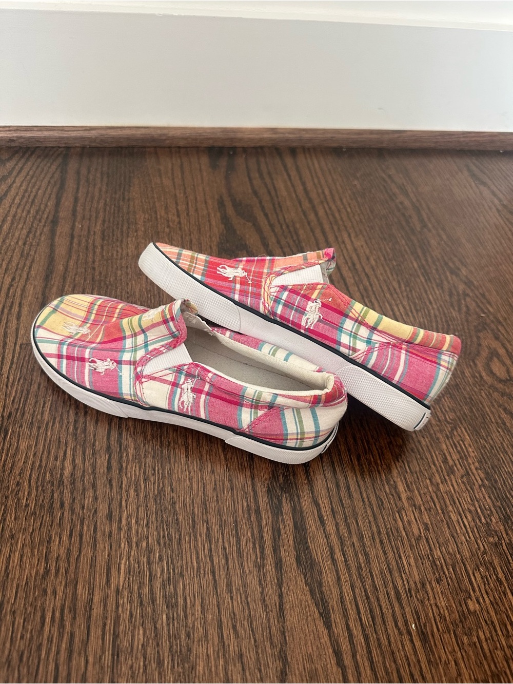Girls Polo Ralph Lauren Plaid Slip-On Shoes
